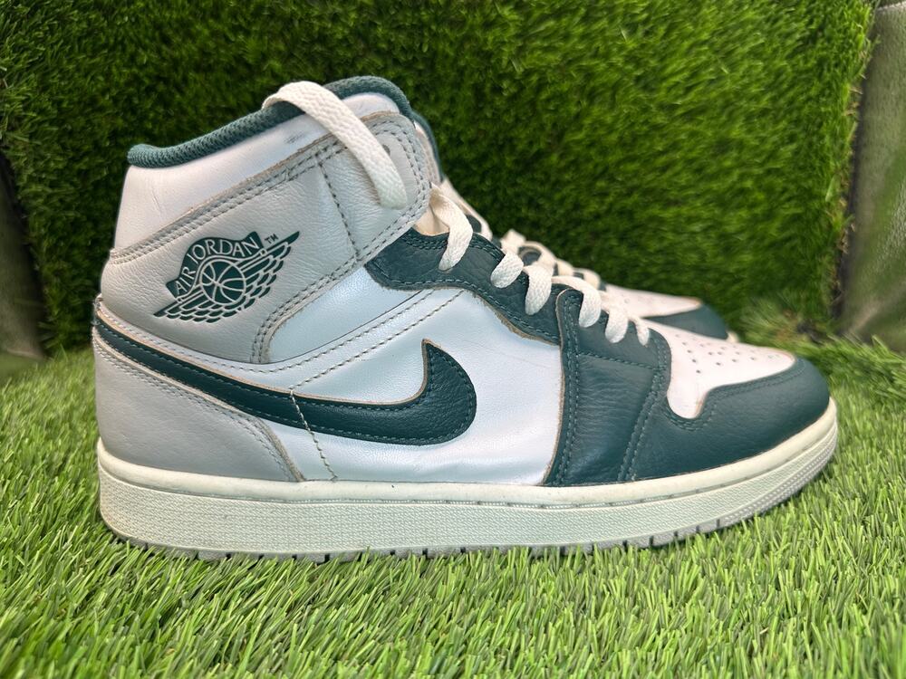Nike Air Jordan 1 Mid SE FQ7720-103 Athletic Sneaker Men's 9.5 White Leather Gym